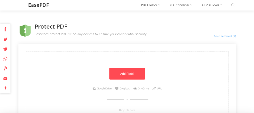 Easepdf is the best online protect PDF tool