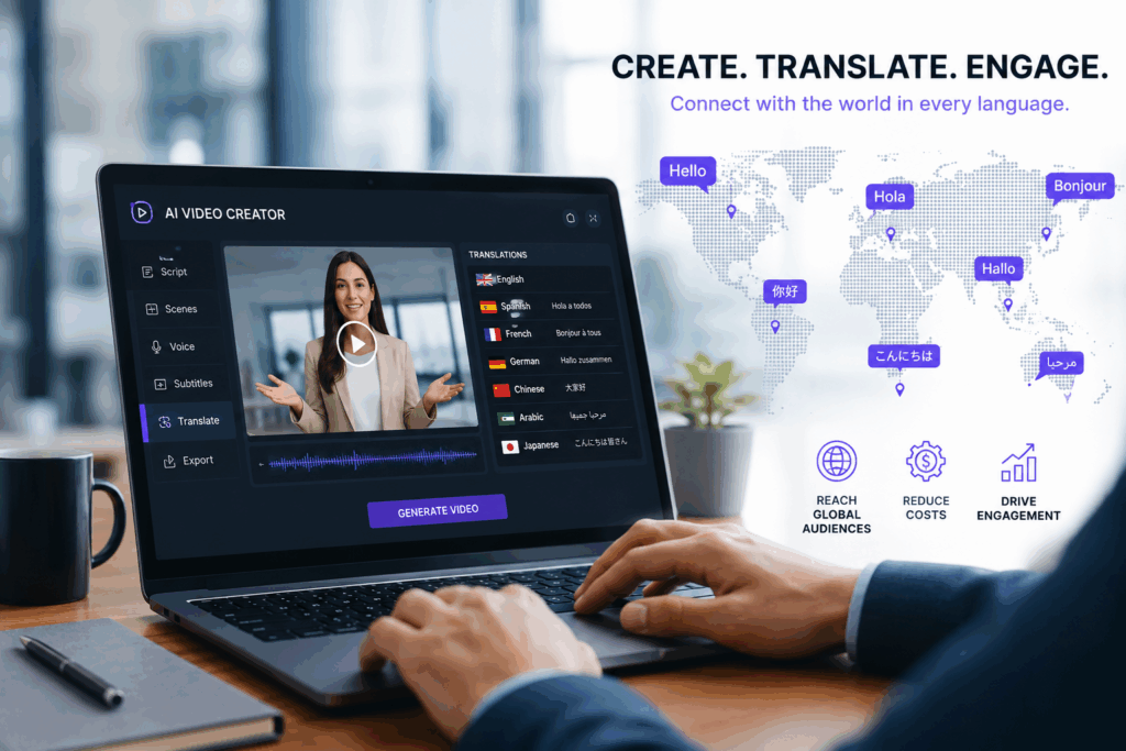 Multilingual AI video creator